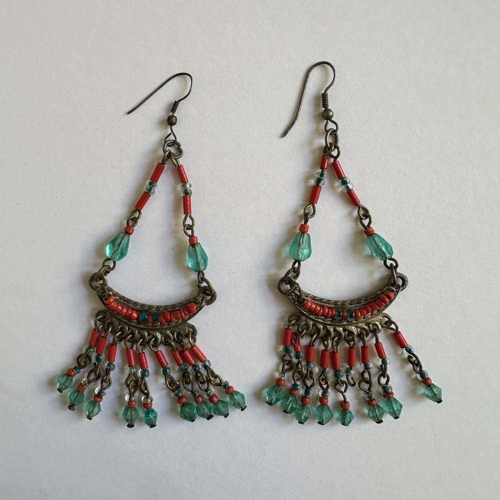 Vibrant Multicolor Chandelier Earrings